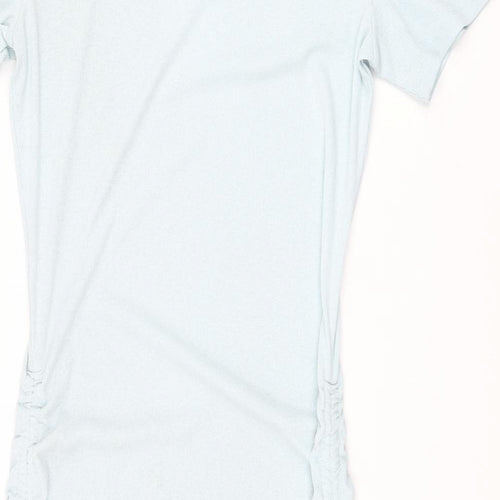 Divided by H&M Womens Blue Polyester Bodycon Size M Round Neck Pullover - Drawstring