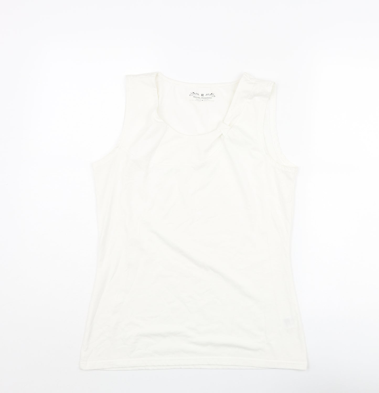 Royal Robbins Womens Ivory Polyester Camisole Tank Size M Round Neck