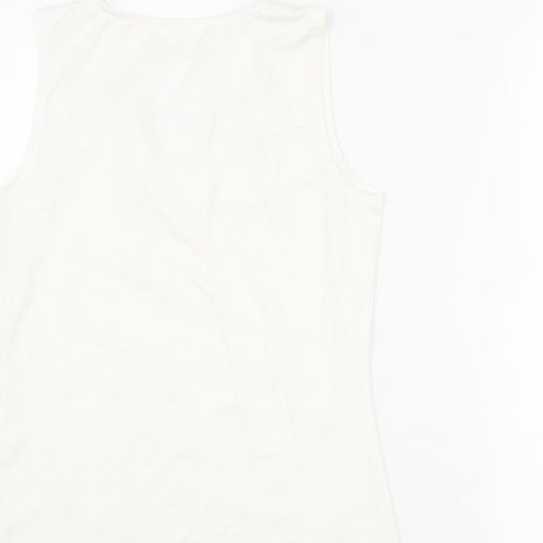 Royal Robbins Womens Ivory Polyester Camisole Tank Size M Round Neck