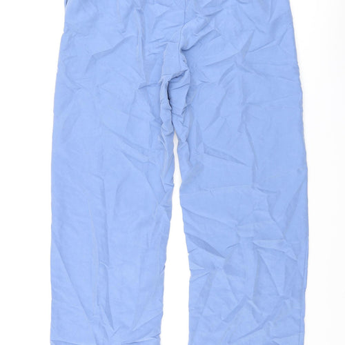 Mango Womens Blue Modal Trousers Size M L32 in Regular