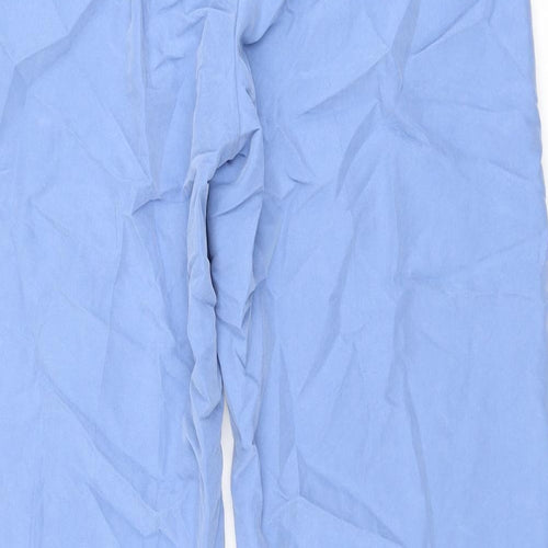 Mango Womens Blue Modal Trousers Size M L32 in Regular