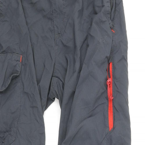 Quechua Boys Grey Polyester Rain Trousers Trousers Size 10 Years L22 in Regular Zip - Zip Off Shorts