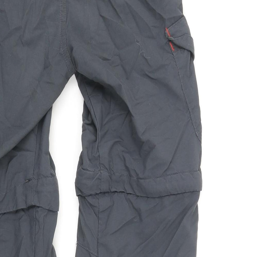Quechua Boys Grey Polyester Rain Trousers Trousers Size 10 Years L22 in Regular Zip - Zip Off Shorts