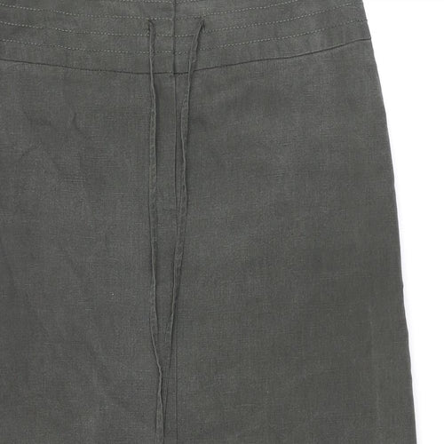 NEXT Womens Green Lyocell Straight & Pencil Skirt Size 10 Zip - Drawstring