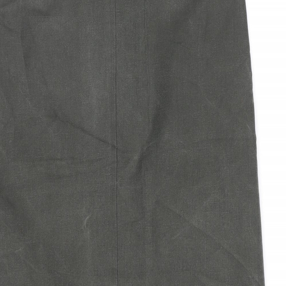 NEXT Womens Green Lyocell Straight & Pencil Skirt Size 10 Zip - Drawstring