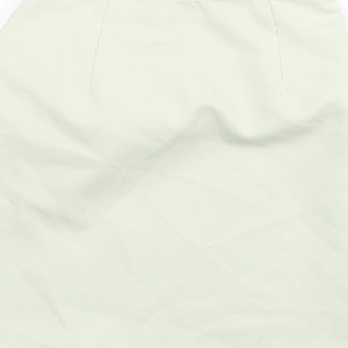 PRETTYLITTLETHING Womens Green Polyester Bandage Skirt Size 4 Zip - Knot Front