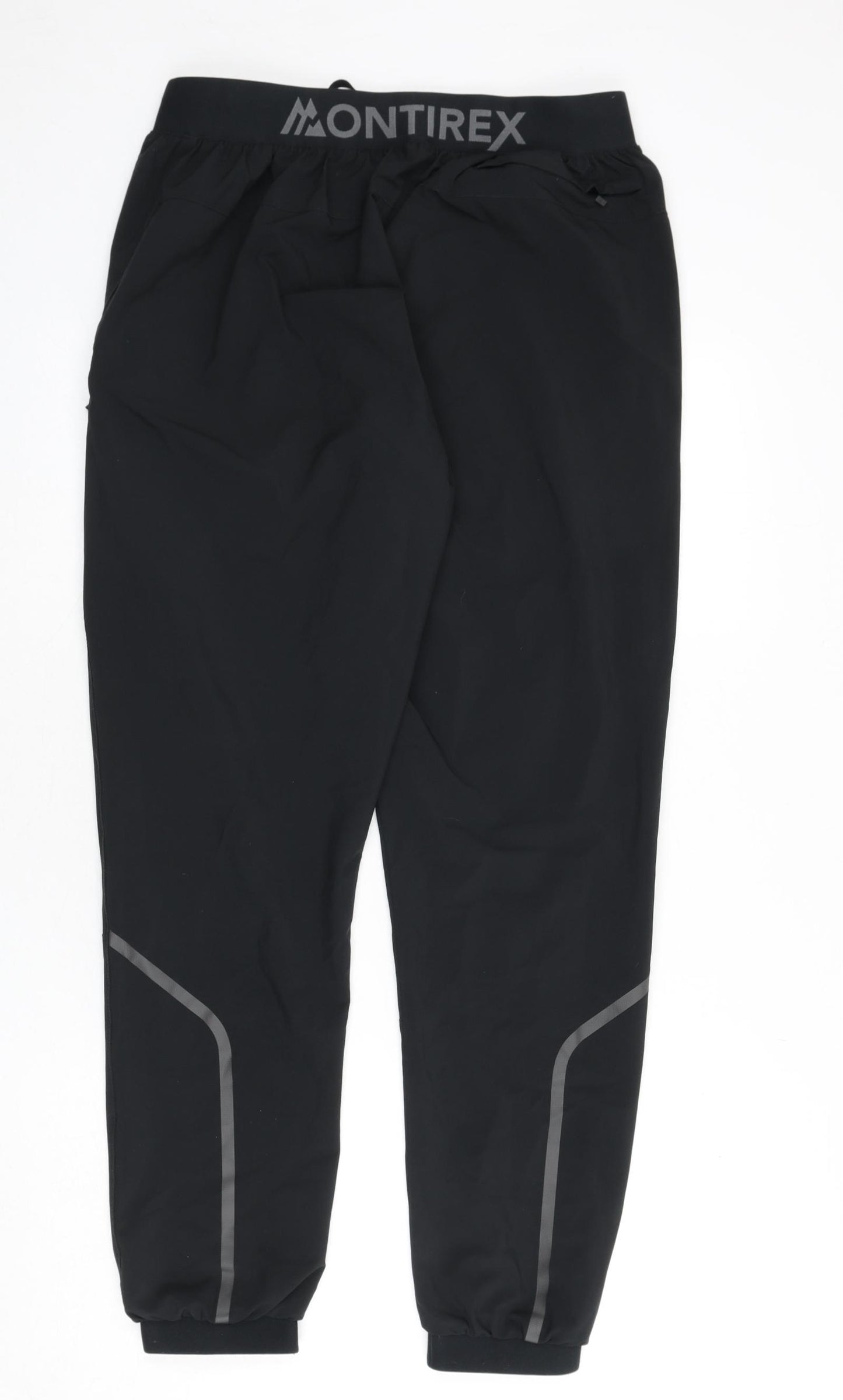 Montirex Womens Black Polyester Jogger Trousers Size L L38 in Regular Pullover