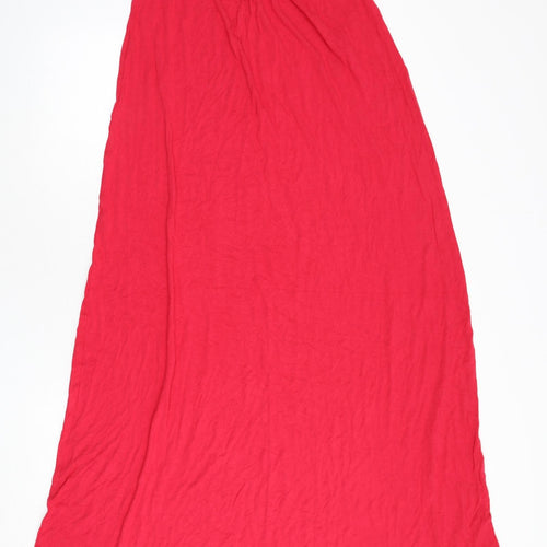 NEXT Womens Pink Viscose Maxi Size 12 Scoop Neck Pullover
