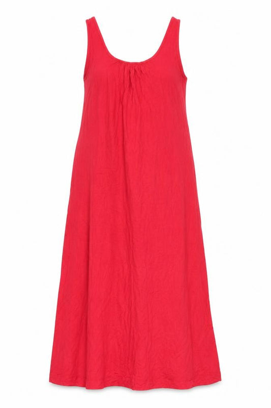 Front view of Next women’s pink viscose maxi, size UK 12, scoop neck pullover