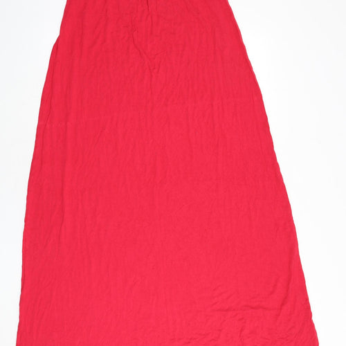 NEXT Womens Pink Viscose Maxi Size 12 Scoop Neck Pullover