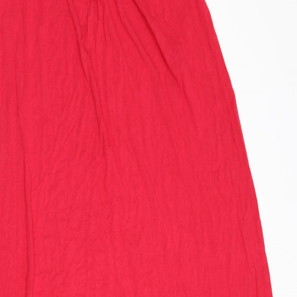 NEXT Womens Pink Viscose Maxi Size 12 Scoop Neck Pullover