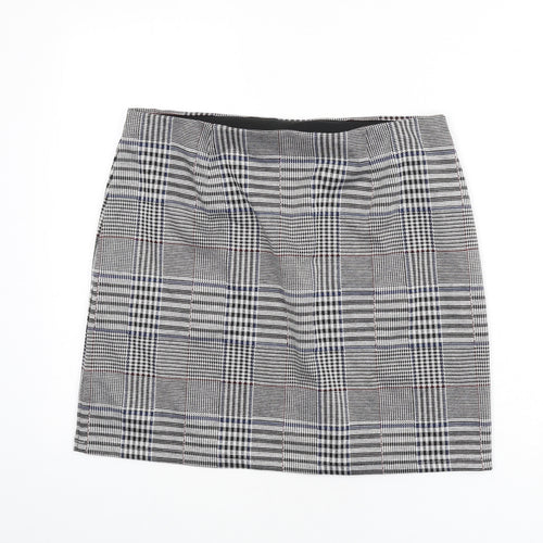 Marks and Spencer Womens Multicoloured Plaid Polyester A-Line Skirt Size 14