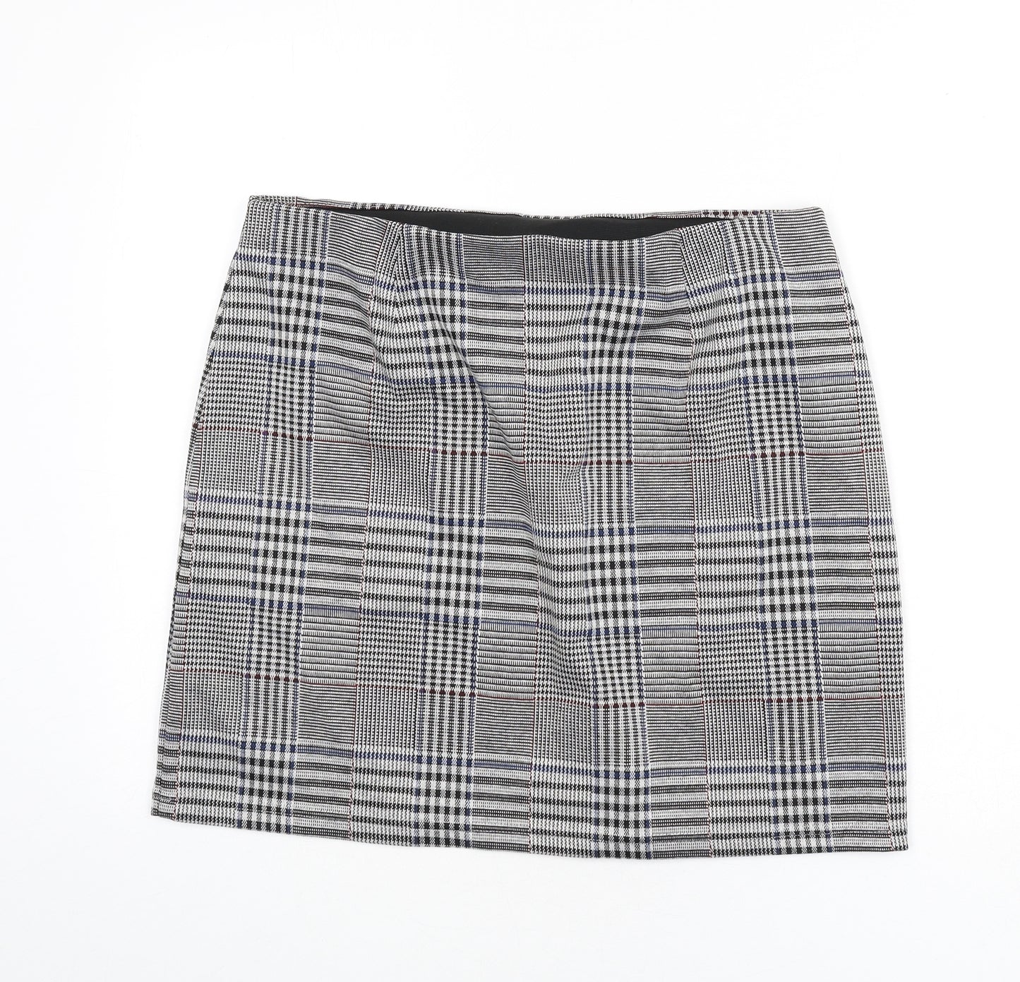 Marks and Spencer Womens Multicoloured Plaid Polyester A-Line Skirt Size 14
