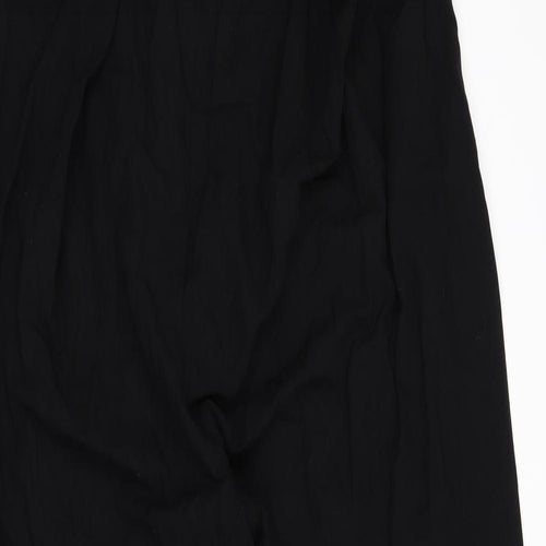 Zara Womens Black Vinyl Jumpsuit One-Piece Size L L35 in Zip