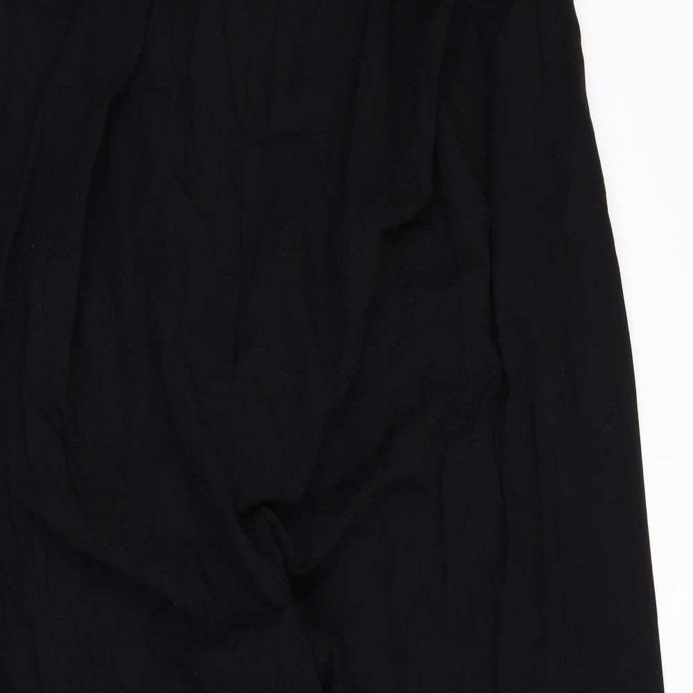 Zara Womens Black Vinyl Jumpsuit One-Piece Size L L35 in Zip