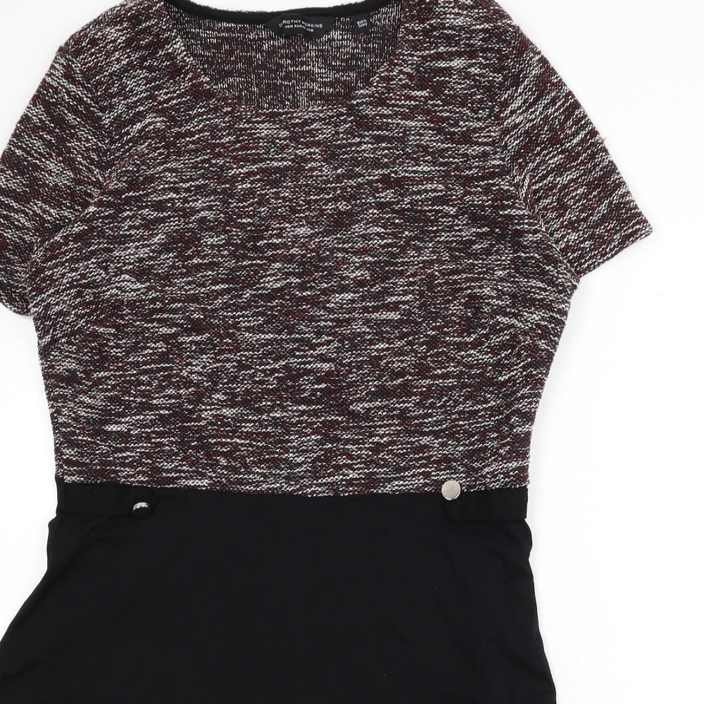 Dorothy Perkins Womens Multicoloured Cotton A-Line Size 16 Round Neck Pullover