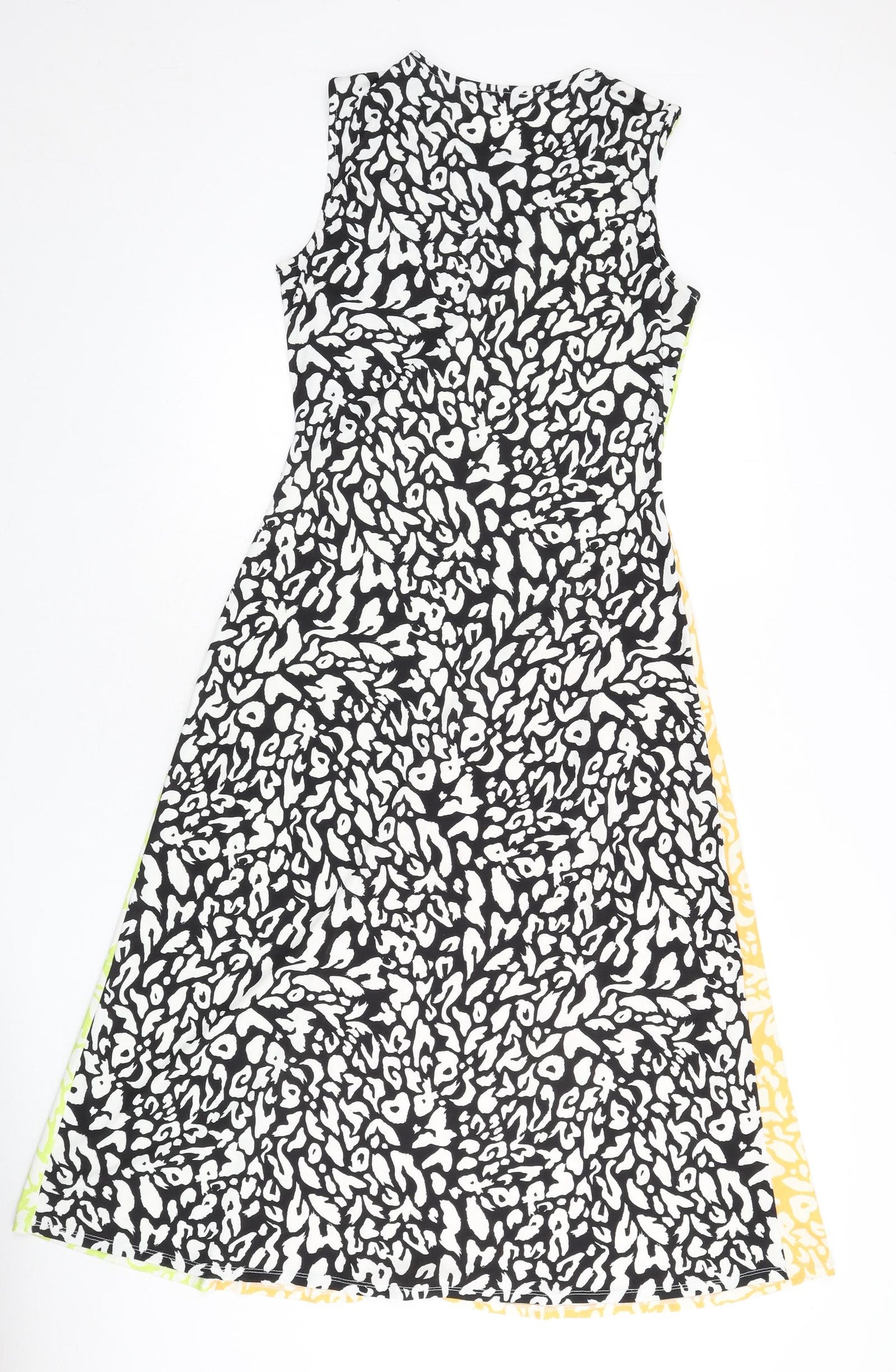 Warehouse Womens Multicoloured Animal Print Polyester A-Line Size 10 Round Neck Pullover - Leopard Print