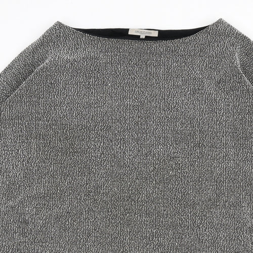 Great Plains Womens Black Geometric Polyester Jumper Dress Size S Boat Neck Pullover