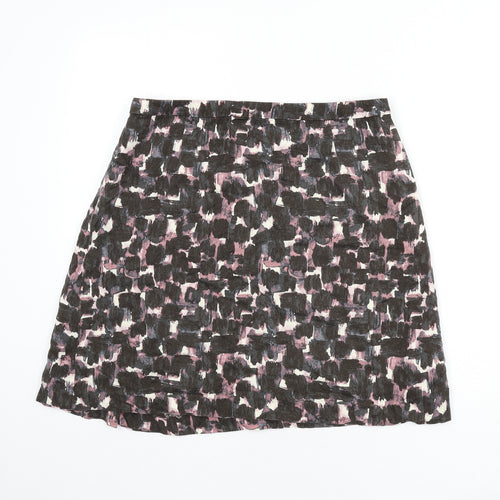 Jackpot Womens Multicoloured Geometric Viscose Flare Skirt Size 10 Zip