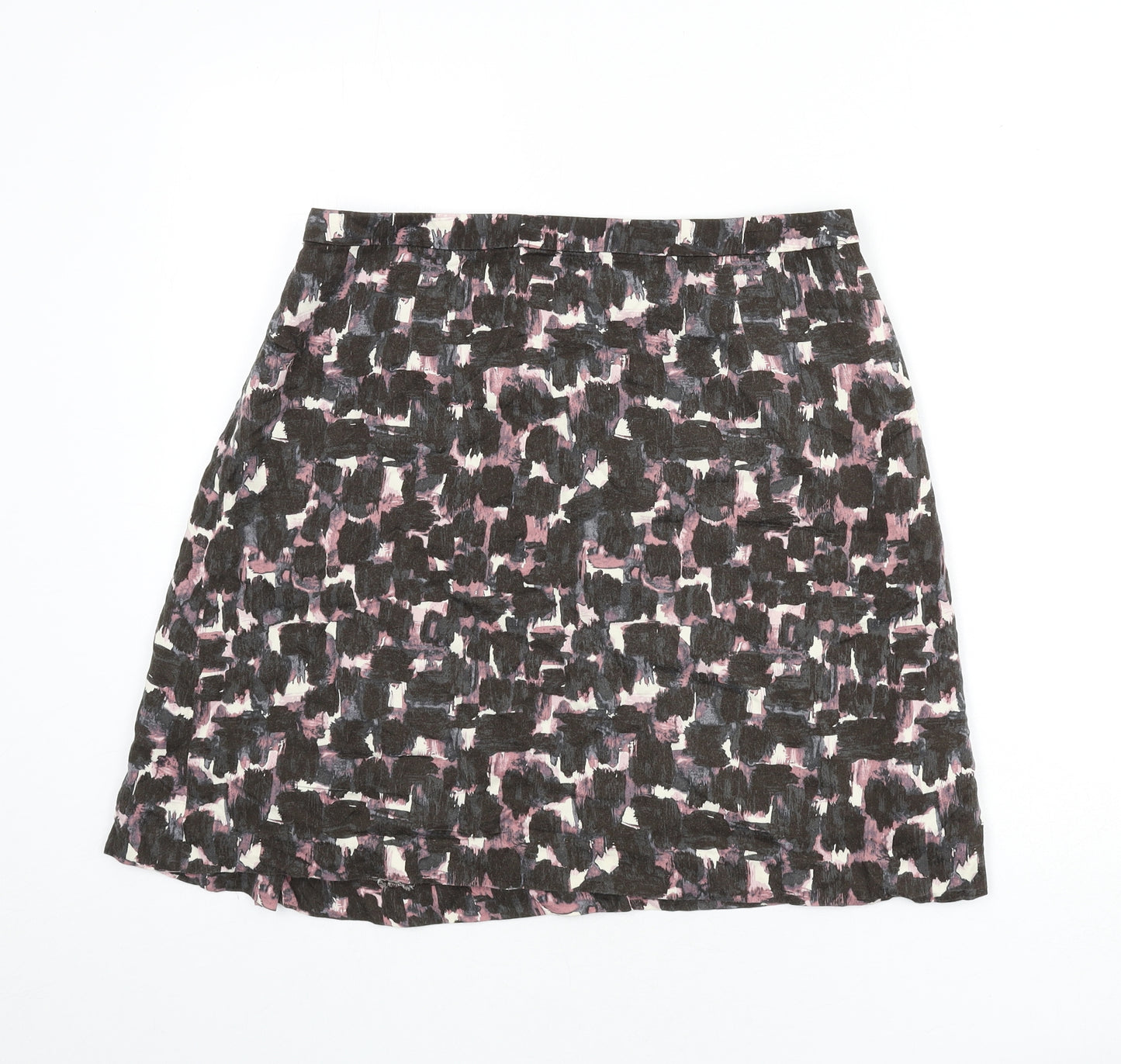 Jackpot Womens Multicoloured Geometric Viscose Flare Skirt Size 10 Zip