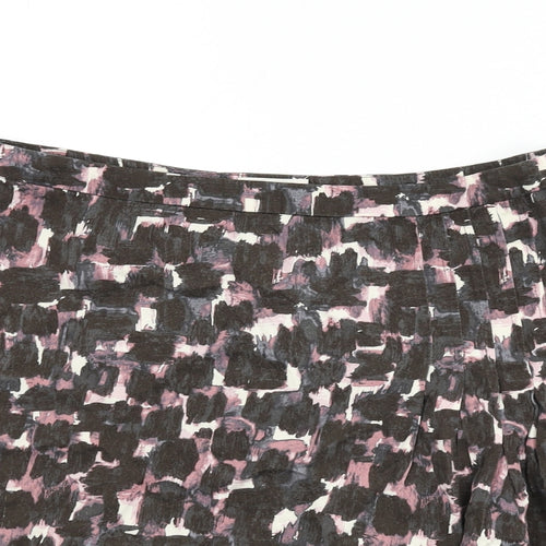 Jackpot Womens Multicoloured Geometric Viscose Flare Skirt Size 10 Zip