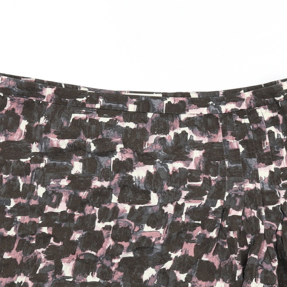 Jackpot Womens Multicoloured Geometric Viscose Flare Skirt Size 10 Zip