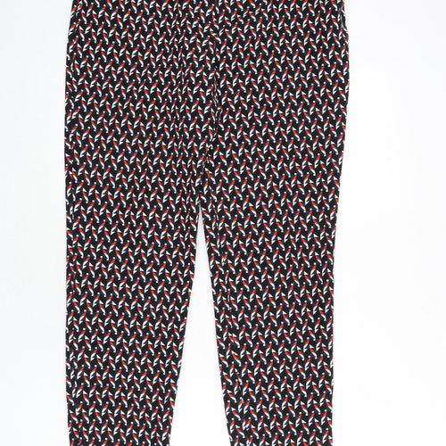 Dorothy Perkins Womens Multicoloured Geometric Polyester Trousers Size 10 L25 in Regular Zip