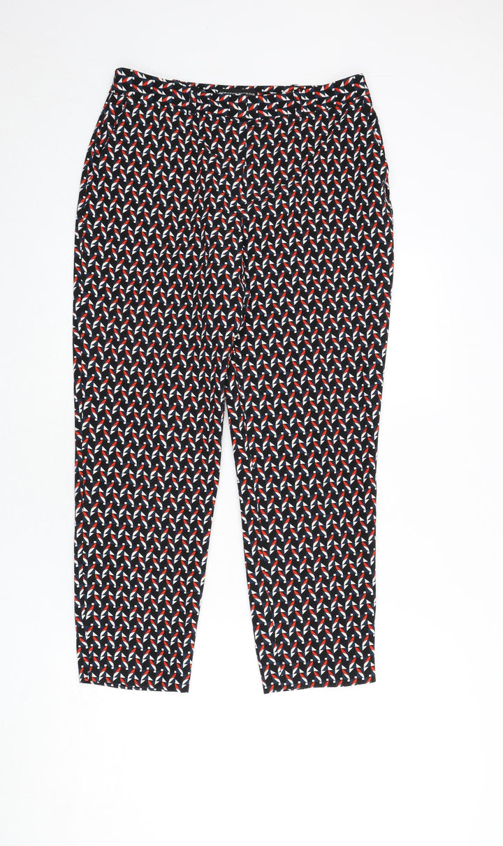 Dorothy Perkins Womens Multicoloured Geometric Polyester Trousers Size 10 L25 in Regular Zip