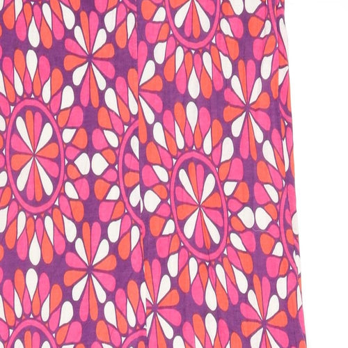 Boden Womens Multicoloured Geometric Lyocell A-Line Size 12 Scoop Neck Pullover