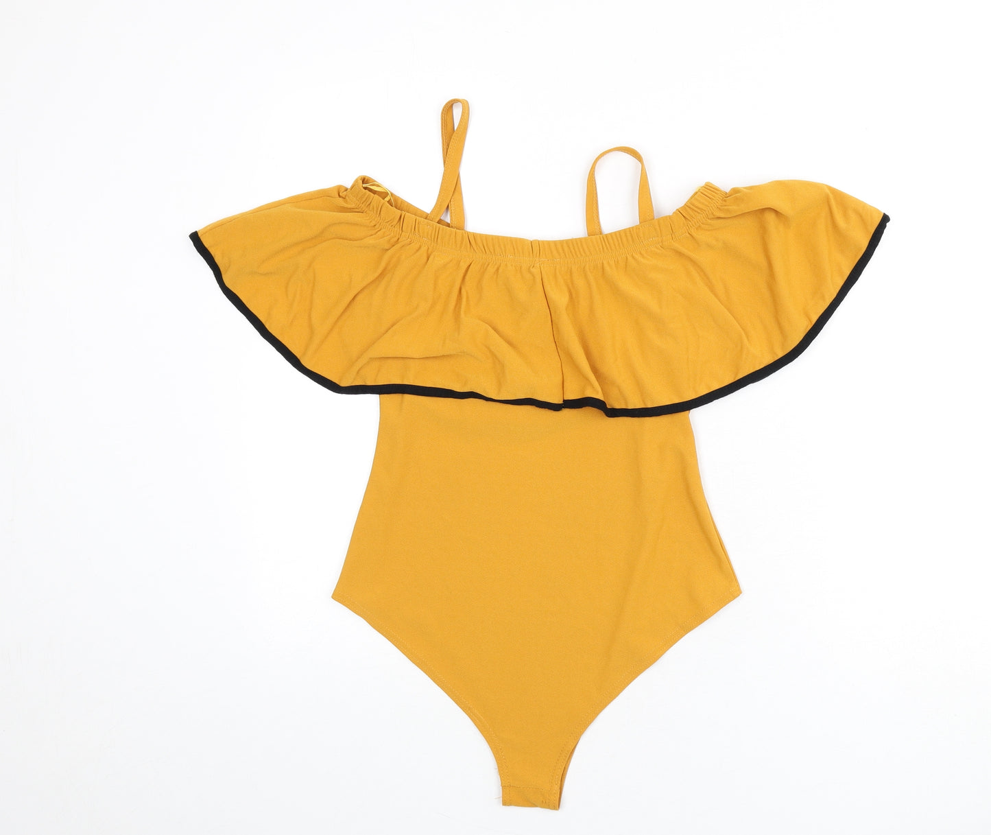 Select Womens Orange Polyester Bodysuit One-Piece Size 14 Pullover - Bardot Look