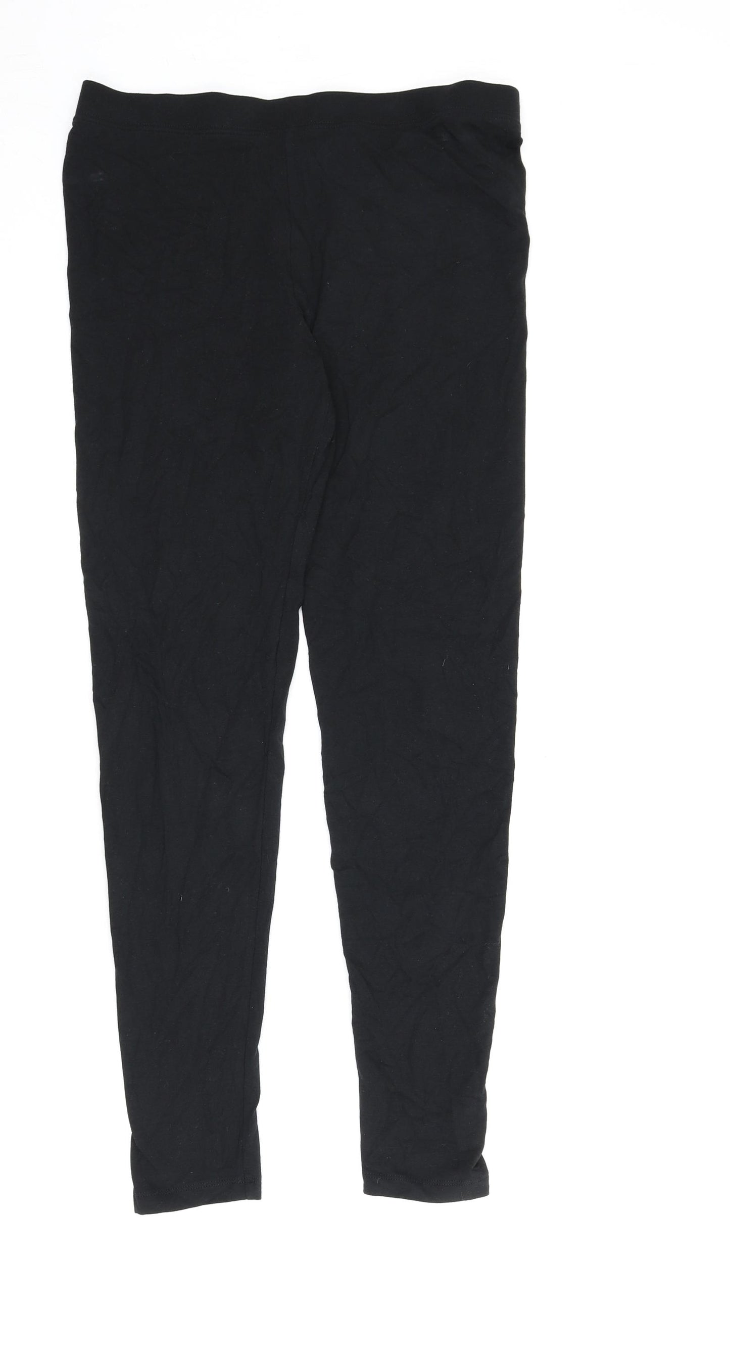 Marks and Spencer Womens Black Polyester Capri Leggings Size 31 in L26 in