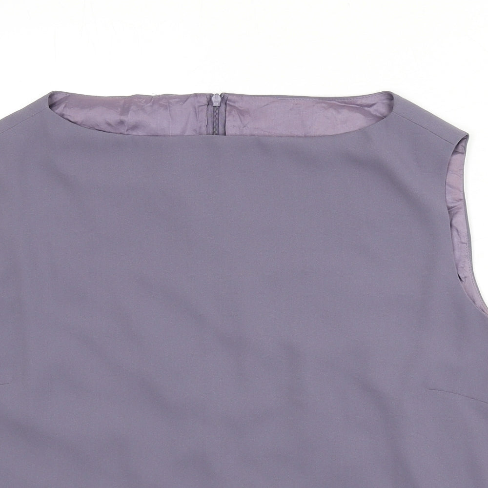 Debenhams Womens Blue Polyester Basic Tank Size 20 Boat Neck