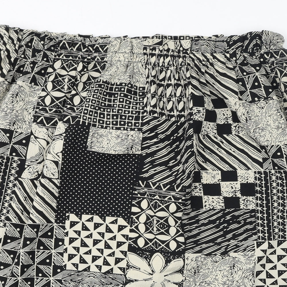 Nasty Gal Womens Brown Geometric Polyester A-Line Skirt Size 20