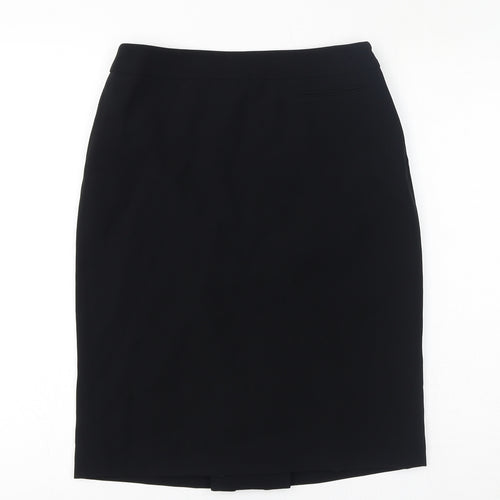 Ann Taylor Womens Black Acetate Straight & Pencil Skirt Size 4 Zip - Size 0 (US), Slit
