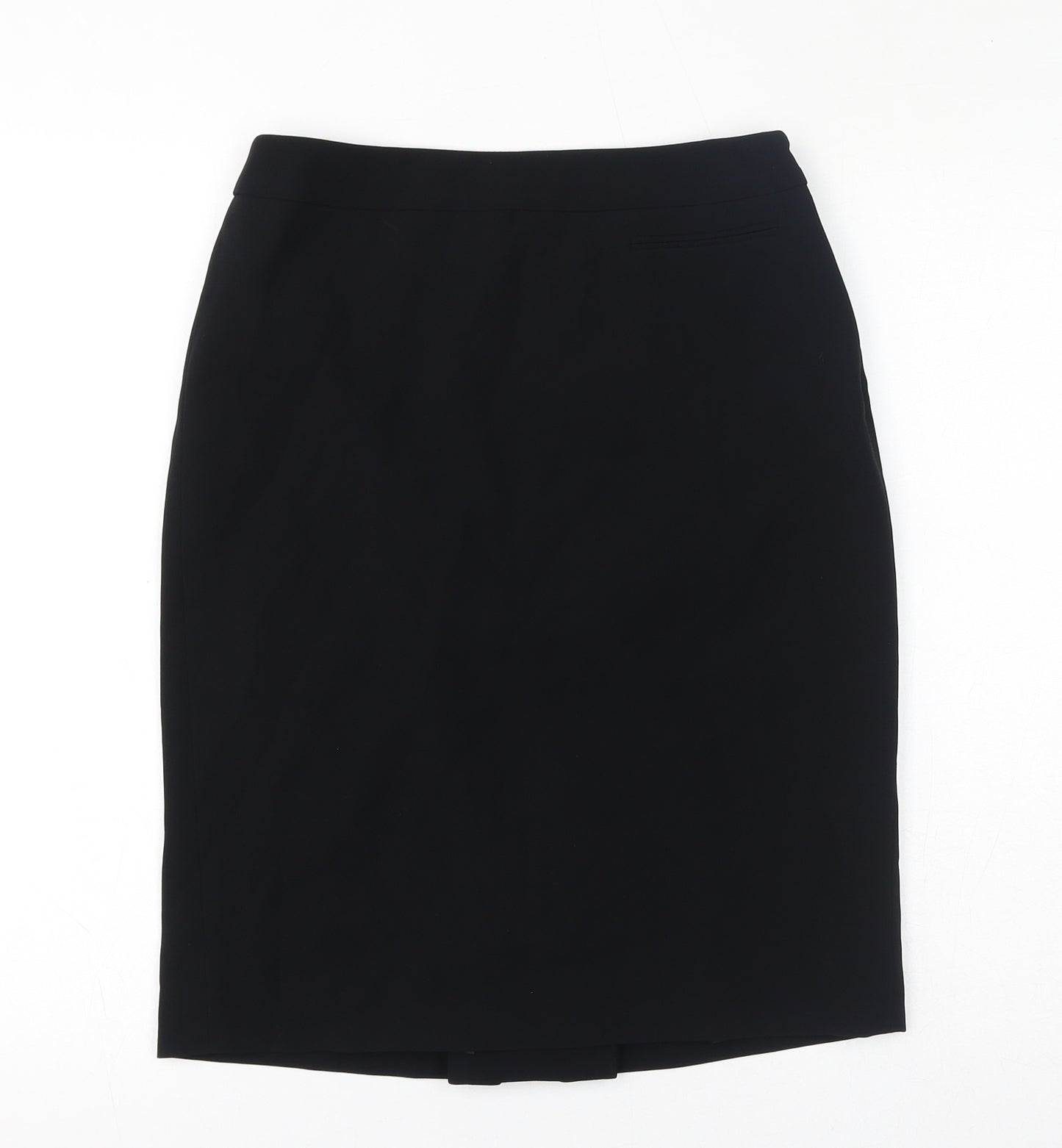 Ann Taylor Womens Black Acetate Straight & Pencil Skirt Size 4 Zip - Size 0 (US), Slit
