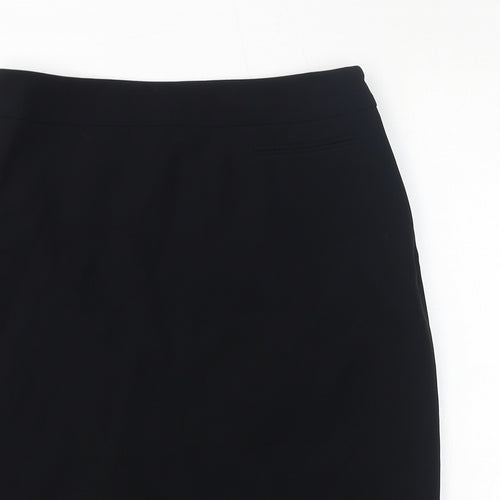 Ann Taylor Womens Black Acetate Straight & Pencil Skirt Size 4 Zip - Size 0 (US), Slit