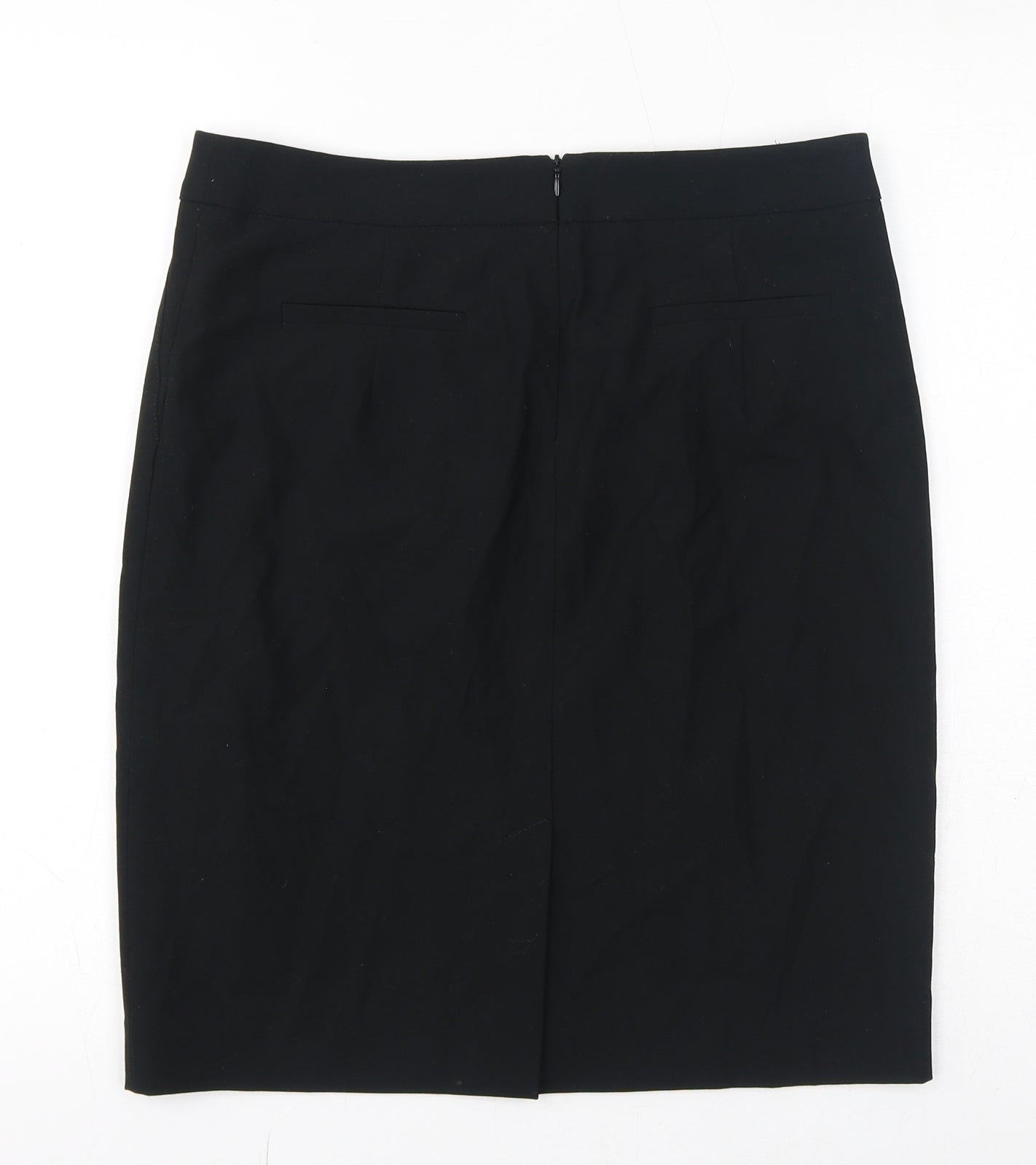 Esprit Womens Black Polyester Straight & Pencil Skirt Size 10 Zip - Slit