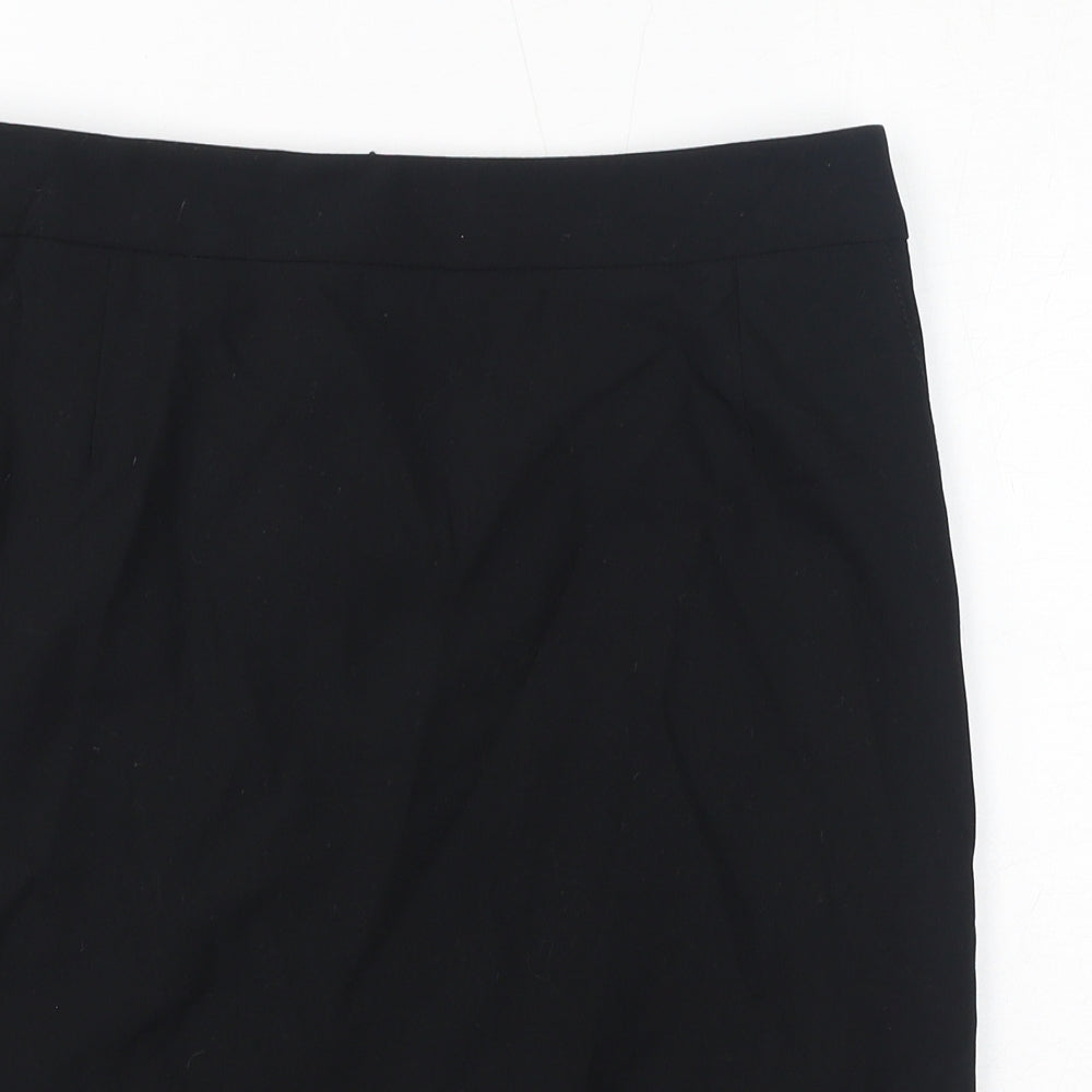 Esprit Womens Black Polyester Straight & Pencil Skirt Size 10 Zip - Slit