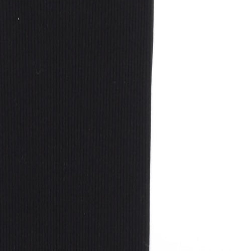 H&M Womens Black Cotton Tank Dress Size S Scoop Neck Pullover