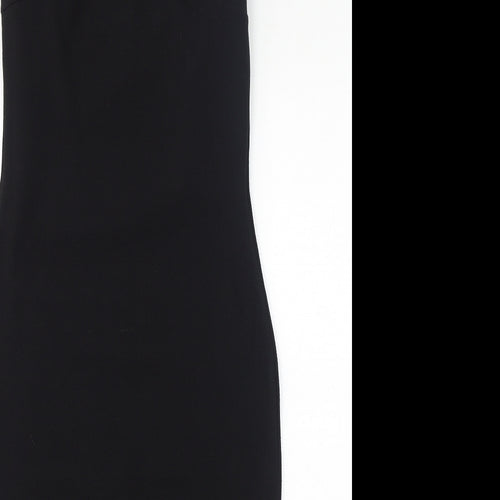 Cameo Rose Womens Black Polyester Bodycon Size 12 Round Neck Pullover - Lace Hem