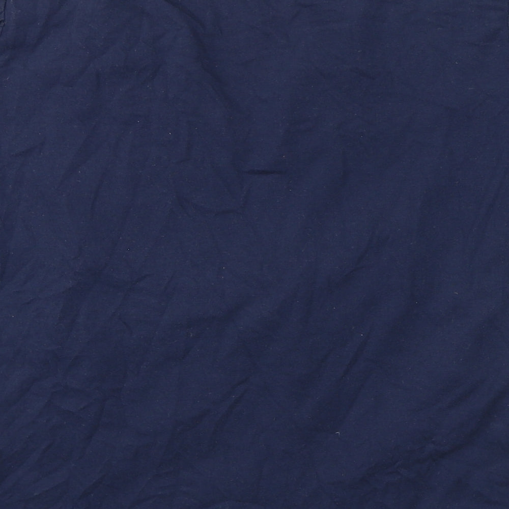 Sandwich Womens Blue Cotton Basic T-Shirt Size 10 V-Neck - Broderie Anglaise