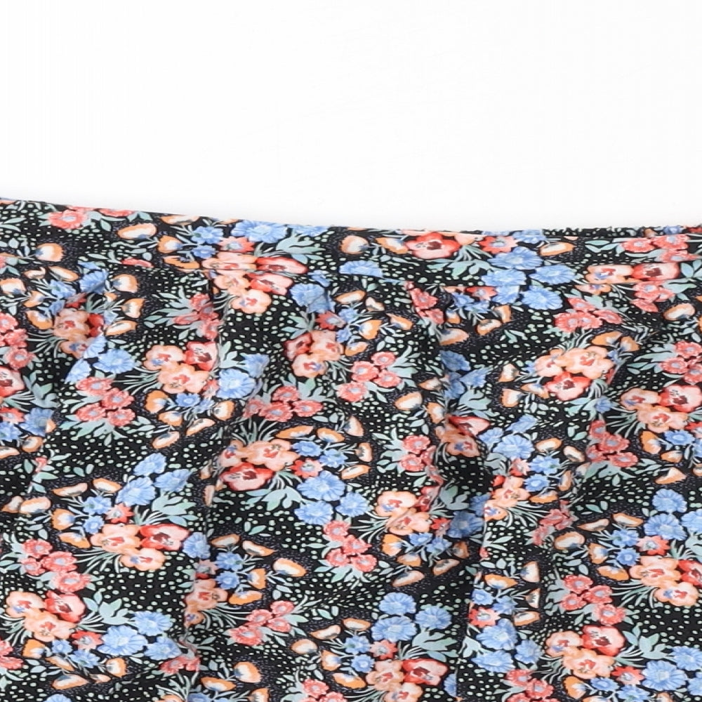 New Look Womens Multicoloured Floral Viscose Mini Skirt Size 14 - Ruffles