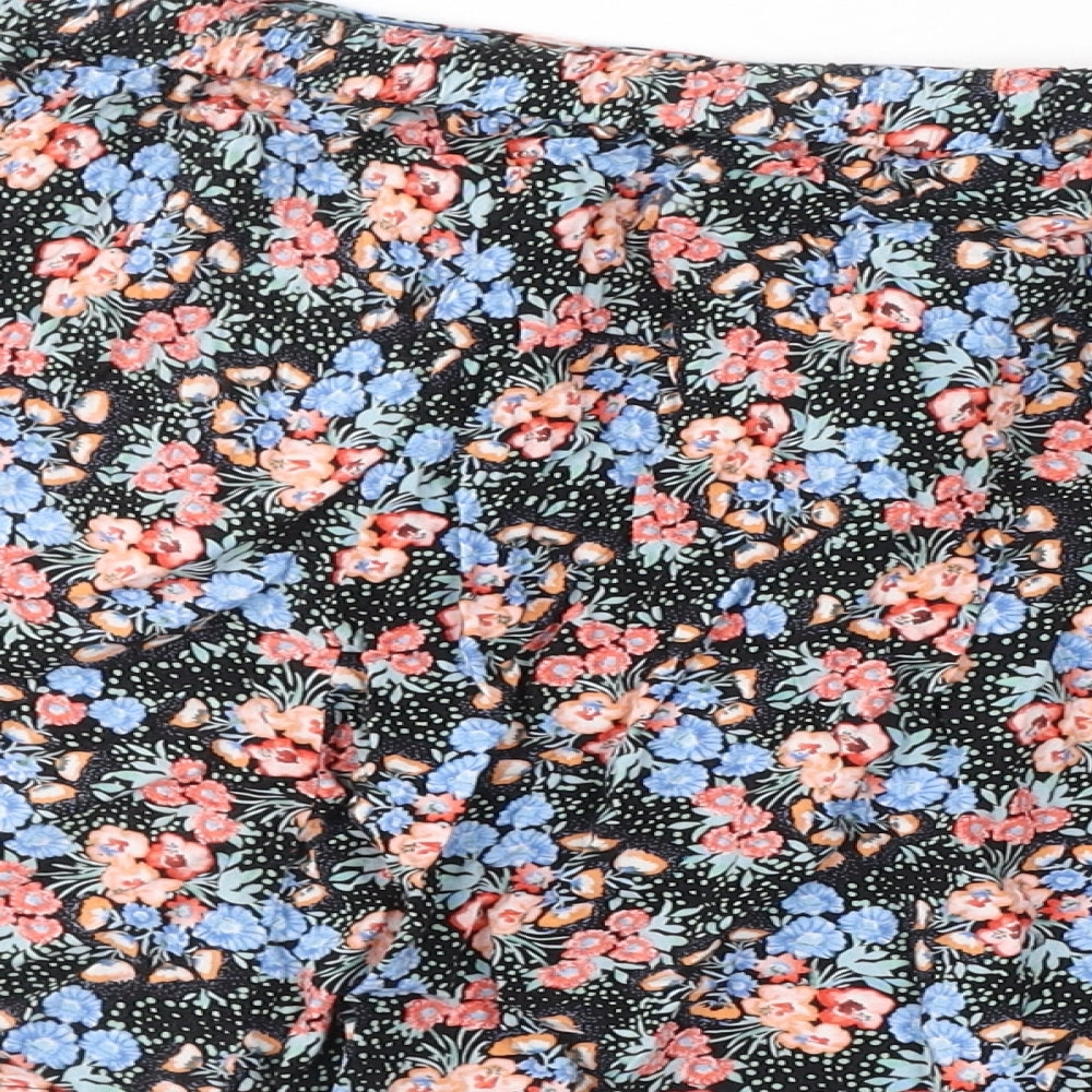 New Look Womens Multicoloured Floral Viscose Mini Skirt Size 14 - Ruffles