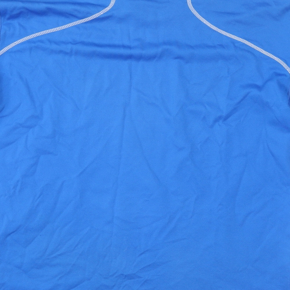 Helly Hansen Boys Blue Polyester Basic T-Shirt Size L Round Neck Pullover - Training