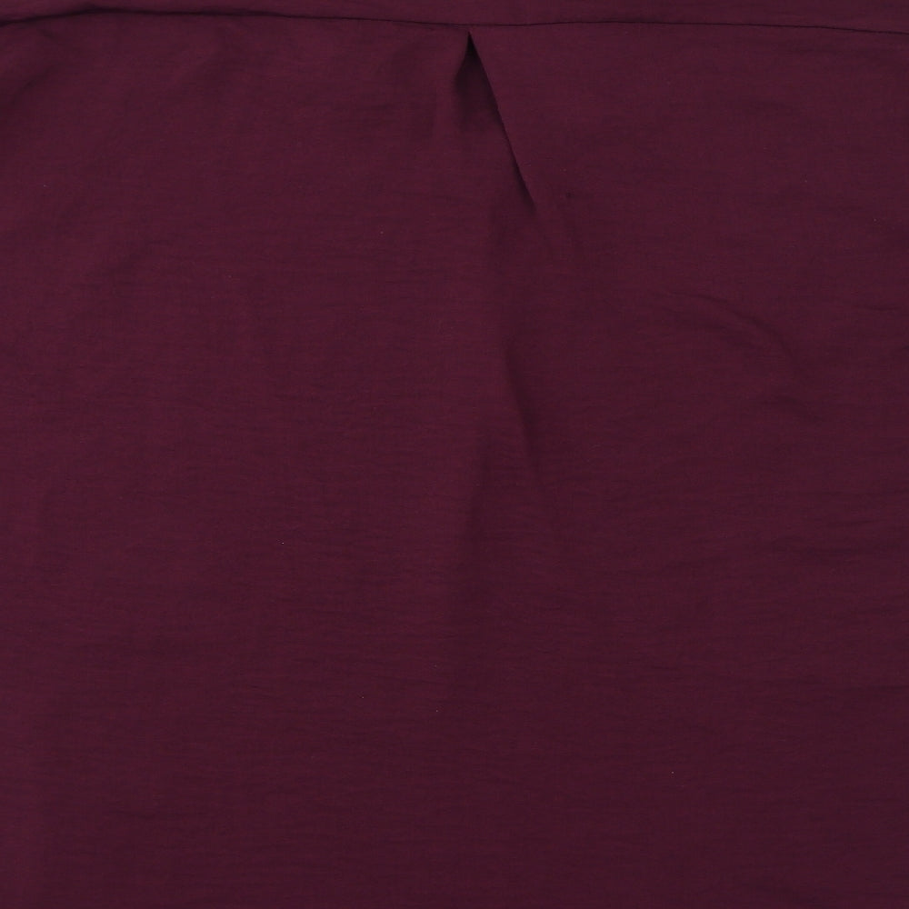 Yours Womens Red Polyester Basic Blouse Size 18 V-Neck