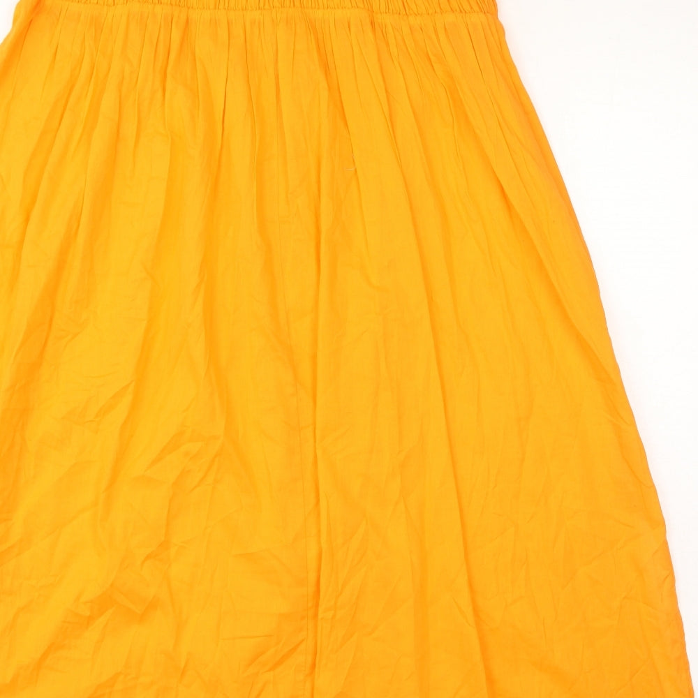 Marks and Spencer Womens Orange Cotton Mini Size 22 Off the Shoulder Pullover