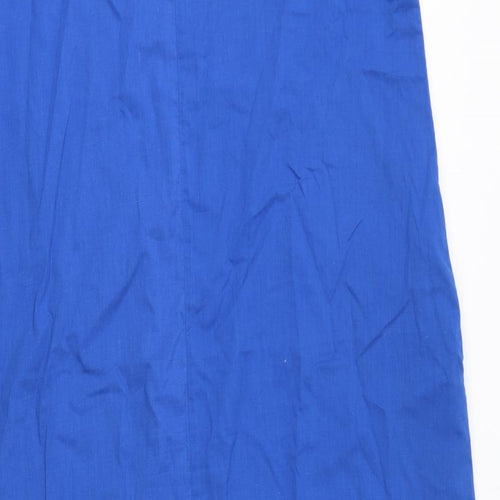DARA RICHI Womens Blue Polyester A-Line Size L V-Neck Pullover