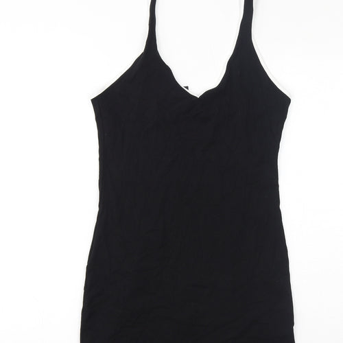 Divided by H&M Womens Black Cotton Bodycon Size M Halter Pullover - Open Back