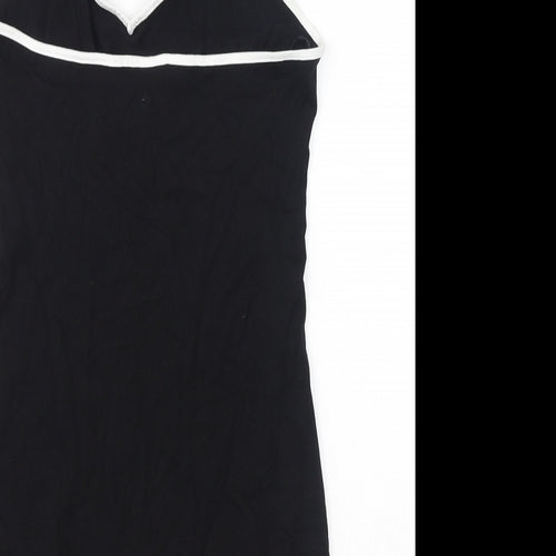 Divided by H&M Womens Black Cotton Bodycon Size M Halter Pullover - Open Back