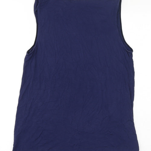 Belle Vere Womens Blue Viscose Basic Tank Size 10 Cowl Neck